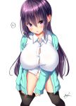  bottomless erect_nipples mokufuu no_bra thighhighs 