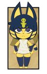  alpha_channel animal_crossing ankha_(animal_crossing) anthro butt_from_the_front clothed clothing dated domestic_cat felid feline felis female flat_colors genitals hands_on_hips hi_res looking_at_viewer mammal mostly_nude nintendo partially_clothed pussy signature solo standing synfulart video_games 