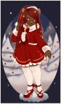  anthro christmas clothing female hi_res holidays mammal opal_(jellydoeopal) poofylion solo tree ursid 