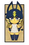  alpha_channel animal_crossing ankha_(animal_crossing) anthro bottomless clothed clothing dated domestic_cat felid feline felis female fur genitals hands_on_hips headgear headwear hi_res looking_at_viewer mammal mostly_nude nintendo partially_clothed pussy signature solo synfulart video_games yellow_body yellow_fur 