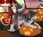  angel_(velvetvlade) animal_genitalia animal_vulva anthro anthro_on_feral anthro_penetrating anthro_penetrating_feral bestiality black_vulva bodily_fluids canid canine canine_genitalia canine_vulva canis cum cum_on_ground cum_on_leg cutaway duo eyes_closed felid female female_penetrated feral feral_penetrated food fruit fur genital_fluids genitals grey_body grey_fur hair hi_res internal killthe_demon male male/female male_penetrating male_penetrating_female mammal markings melee_weapon moon night object_in_mouth outside penetration penile penile_penetration penile_spines penis penis_in_vagina plant pumpkin red_body red_fur red_hair sex short_hair side_view standing striped_arms striped_legs striped_markings striped_tail stripes sword sword_in_mouth tail tail_markings vaginal vaginal_penetration vulva weapon weapon_in_mouth wolf yellow_body yellow_fur 