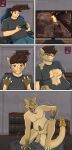 absurd_res anthro comic comicpage fallout furminko27 gaming hi_res male microsoft playing_video_game sitting solo transformation transformation_sequence