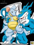  animated crossover digimon exveemon nidoqueen surfing_charizard 