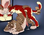  anal anal_orgasm anal_penetration angel_(velvetvlade) animal_genitalia animal_penis anthro anthro_on_feral anthro_penetrating anthro_penetrating_feral bestiality big_fangs bodily_fluids brown_body brown_fur cum cum_in_ass cum_inside cum_on_ground duo ejaculation erection eyes_closed fangs felid feline_genitalia feline_penis feral feral_penetrated from_behind_position fur genital_fluids genitals hair hands-free hi_res killthe_demon male male/male male_penetrated male_penetrating male_penetrating_male mammal markings nude open_mouth orgasm penetration penile penile_penetration penile_spines penis penis_in_ass red_body red_fur red_hair red_penis red_stripes red_tongue sex short_hair simple_background striped_arms striped_legs striped_markings striped_tail stripes tail tail_markings tan_stripes teeth tongue white_body white_fur yellow_body yellow_fur 
