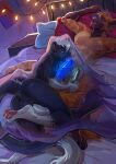 anthro anus athletic athletic_anthro athletic_male backsack balls bed bed_sheet bedding butt digital_media_(artwork) domestic_cat duo electronics erection eyes_closed feet felid feline felis fingers fur furniture gaming genitals hair handheld handheld_console holding_console holding_object humanoid_genitalia humanoid_penis hyena kammi-lu licking lying male male/male mammal nude on_back on_bed on_front oral pawpads penile penis penis_lick pillow playing_video_game sex sleeping smile spread_legs spreading tail toes tongue tongue_out under_covers