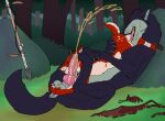 animal_genitalia animal_penis anthro anthro_on_feral anthro_penetrating anthro_penetrating_feral ball_grab balls bestiality black_body black_fur bodily_fluids butt canid canine canine_genitalia canine_penis cervine_genitalia cervine_penis deer duo erection eyes_closed feral feral_penetrated fur genital_fluids genitals grey_balls grey_body grey_eyes grey_fur grey_sheath hi_res killthe_demon knot male male/male mammal melee_weapon narrowed_eyes outside peeing penetration penis penis_in_mouth pink_penis plant polearm red_body red_fur rock sex sheath shrub side_view spear spots spotted_butt tree urine urine_in_mouth urine_on_penis urine_stream watersports weapon white_balls white_body white_fur