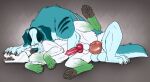  anal anal_penetration animal_genitalia animal_penis balls bite blue_balls blue_body blue_fur canid canine canine_genitalia canine_penis canis domestic_dog duo erection eyes_closed fangs feral feral_on_feral feral_penetrated feral_penetrating feral_penetrating_feral from_behind_position fur genitals green_markings hi_res killthe_demon lying male male/male male_penetrated male_penetrating male_penetrating_male mammal markings on_side open_mouth penetration penile penile_penetration penis penis_in_ass red_penis sex simple_background spread_legs spreading teeth white_balls white_body white_fur 