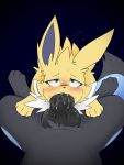  absurd_res anonymous_artist big_penis black_penis blue_eyes blush bodily_fluids deep_throat eeveelution eye_roll eyelashes fellatio female female_penetrated feral feral_on_feral first_person_view fur genitals hi_res huge_penis jolteon knot large_penetration male male/female male_penetrating male_penetrating_female markings nintendo oral paws penetration penile penis pok&eacute;mon pok&eacute;mon_(species) saliva sex shiny_pok&eacute;mon spread_legs spreading tears umbreon video_games yellow_body yellow_fur 