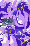  amethystdust amethystdust_(character) anthro big_breasts breasts butt dragon featureless_breasts female group hair hi_res horn hydra lerna multi_head open_mouth scalie solo tongue tongue_out wings 