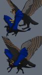  ambiguous_gender avian blood bodily_fluids dragon dragon_prey duo feral gore gryphon gryphon_pred hard_vore hi_res mythological_avian mythology nemane vore wounded 