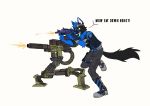  absurd_res anthro axton_(borderlands) black_body black_fur borderlands canid canine canis clothing dire_wolf fur gun hi_res koni machine male mammal ranged_weapon running solo turret video_games weapon wolf 