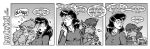  anthro chiropteran clothing comic dialogue domestic_cat eating eating_food english_text eyewear felid feline felis female food freckles glasses holding_food holding_object human humor jaque_smith mammal monochrome nausea sandy_katt sasha_gothica shirt simple_background style_wager text topwear 