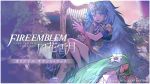  1girl 2girls braid breasts closed_eyes copyright_name dress fire_emblem fire_emblem:_three_houses flower green_eyes green_hair hair_flower hair_ornament hair_ribbon kurahana_chinatsu large_breasts long_hair multiple_girls official_art open_mouth pointy_ears rhea_(fire_emblem) ribbon ribbon_braid smile sothis_(fire_emblem) twin_braids very_long_hair 