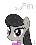  2020 4:5 absurd_res blue_eyes bow_tie brown_hair earth_pony english_text equid equine female feral fermium friendship_is_magic green_body hair happy hasbro headshot_portrait hi_res horse looking_at_viewer mammal my_little_pony octavia_(mlp) parclytaxel pony portrait signature simple_background smile solo text white_background 