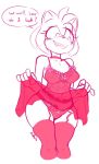  amy_rose anthro biffalo blush breasts choker clothing embarrassed eulipotyphlan female garter_belt garter_straps hedgehog hi_res jewelry lace lingerie mammal necklace solo sonic_the_hedgehog_(series) source_request thick_thighs 