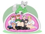  anthro big_breasts blonde_hair bodily_fluids breasts canid canine canis doctor eyewear female glasses grin group hair heterochromia hi_res human ian_the_wolf internal karla male male/female mammal natsuru_springfield saliva sari short_hair smile stomach sui suibelly unwilling_vore vampire vampire_vicky vore vorishfoxie wolf 