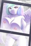  2020 5_fingers anthro areola breasts digital_media_(artwork) equid equine eyebrows eyelashes feathered_wings feathers female fingers friendship_is_magic genitals hasbro hi_res looking_at_viewer mammal my_little_pony nipples nude on_glass princess_celestia_(mlp) purple_eyes pussy shoulder_tuft smile solo text tuft twistedscarlett60 url wet wings 