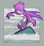  anthro avian bottomwear clothing female flat_chested nostalgicrogue shorts solo sonic_riders sonic_the_hedgehog_(series) surfboard swallow_(disambiguation) swimming swimming_trunks swimwear vehicle watercraft wave_the_swallow 