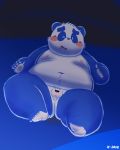  2016 absurd_res anthro belly blush debudave_12 flaccid genitals giant_panda hi_res kemono male mammal nipples overweight overweight_anthro overweight_male penis solo ursid young 