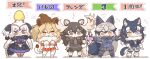  +++ 5girls :&gt; :3 =3 animal_ear_fluff animal_ears anniversary arm_at_side arms_at_sides bangs bare_arms bird_tail bird_wings black_hair blonde_hair blue_eyes bow bowtie breast_pocket brown_eyes brown_hair cat_girl chibi closed_eyes detached_sleeves dress egg extra_ears eyebrows_visible_through_hair eyewear_on_head fang fang_out fox_ears fox_tail full_body fur-trimmed_sleeves fur_collar fur_scarf fur_trim glasses gloves golden_egg grey_hair grey_wolf_(kemono_friends) hair_between_eyes hand_on_hip head_wings heterochromia holding holding_weapon jacket jitome kemono_friends lion_(kemono_friends) lion_tail long_hair long_sleeves medium_hair moose_(kemono_friends) moose_ears moose_tail multicolored_hair multiple_girls musical_note necktie object_on_head orange_eyes ostrich_(kemono_friends) outstretched_arms own_hands_together pantyhose parted_lips plaid plaid_neckwear plaid_skirt plaid_sleeves pocket scarf shirt short_sleeves sidelocks silver_fox_(kemono_friends) skirt sleepy smile spread_arms tail tanaka_kusao tareme thighhighs two-tone_hair weapon white_hair wings wolf_ears wolf_girl wolf_tail zettai_ryouiki 