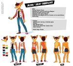  activision anthro athletic_shorts bandicoot bottomwear boxers_(clothing) brown_hair cellphone clothed clothing crash_bandicoot_(series) denim denim_clothing fan_character food footwear fruit hair hi_res jeans jock letterman_jacket magaska19 male mammal marsupial megumi_bandicoot model_sheet number pants phone plant shirt shoes shorts smartphone sneakers solo tank_top topwear underwear video_games wumpa_fruit 