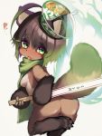  &lt;3 2020 4_fingers 4_toes absurd_res ahoge anthro black_nose blush bowl breasts brown_body brown_fur brown_hair butt canid canine chopsticks claws clothing colored_fire convenient_censorship dipstick_tail feet female fingers fire fluffy fluffy_tail fur gloves_(marking) green_body green_eyes green_fire green_fur green_hair green_scarf hair hat headgear headwear hi_res holding_object japanese_text kemono leg_markings looking_at_viewer looking_back mammal markings mostly_nude multicolored_body multicolored_fur multicolored_hair multicolored_tail paws portrait raccoon_dog scarf short_hair side_boob simple_background small_breasts socks_(marking) solo tabhead tan_body tan_fur tanuki text three-quarter_portrait toe_claws toes tongue tongue_out translation_request white_background 