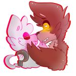  &lt;3 2015 alpha_channel animatronic anthro blush canid canine duo female five_nights_at_freddy&#039;s five_nights_at_freddy&#039;s_2 fluffy fluffy_tail fox foxy_(fnaf) fur hook hook_hand invalid_tag long_tail looking_at_another machine male mammal mangle_(fnaf) multicolored_body multicolored_fur pink_body pink_fur red_body red_fur robot romantic_couple scurryy size_difference smile video_games white_body white_fur yellow_eyes 