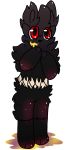  2015 alpha_channel animatronic anthro black_body black_fur five_nights_at_freddy&#039;s five_nights_at_freddy&#039;s_4 fluffy fur glistening glistening_body head_tuft hi_res machine male mammal nightmare_(fnaf) red_eyes robot scurryy simple_background solo tagme transparent_background tuft ursid ursine video_games 