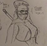  annoyed big_breasts blush breasts cape clothing corset curled_hair dialogue don&#039;t_starve embarrassed female freckles hair huge_breasts human human_focus human_only klei_entertainment lingerie male male/female mammal not_furry pasties solo topwear video_games weapon 