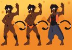  absurd_res alex_kitsune andre_(alex_kitsune) anthro body_hair clothed clothing flaccid genitals haplorhine hi_res male mammal monkey partially_clothed penis primate simple_background solo 