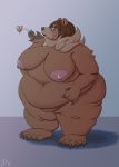  absurd_res anthro big_breasts blowing_kiss breasts brown_bear brown_body brown_fur claws digital_media_(artwork) female fur hair hi_res mammal morbidly_obese morbidly_obese_anthro morbidly_obese_female nipples nude obese obese_anthro obese_female overweight overweight_anthro overweight_female paws simple_background smile solo thick_thighs ursid ursine whooperscooper wide_hips 
