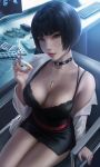  bra cleavage dress open_shirt persona_5 takemi_tae wickellia 