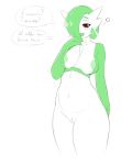  &lt;3 areola breasts drowsy enticing female gardevoir genitals horny_(disambiguation) humanoid nintendo nipples not_furry nude pok&eacute;mon pok&eacute;mon_(species) pussy quin-nsfw red_eyes solo speech_bubble text video_games 