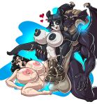 2025 5_toes abdominal_bulge anthro areola balls bear biceps big_breasts black_body black_dragon_(dnd) black_fur black_hair black_lips black_scales bodily_fluids breasts chair_position chin_spikes claws cross cum cum_drip cum_everywhere cum_explosion cum_from_vagina cum_in_hair cum_in_vagina cum_inside cum_on_breasts cum_on_face cum_on_feet cum_on_leg dragon dragon_(dnd) dripping dungeons_and_dragons facial_spikes feet female female_penetrated fin finger_claws forehead_tattoo from_behind_position fur genital_fluids genitals giant_panda green_eyes group hair hair_over_eye hasbro head_fin head_spines heart_symbol hi_res horn huge_breasts human humanoid_feet humanoid_hands hyper hyper_breasts inverted_cross kneeling knot knot_prodding knotted_penis leg_grab legs_up lei_(skecchiart) lips looking_at_another looking_at_partner looking_pleasured lying male male/female male_penetrating male_penetrating_female mammal membrane_(anatomy) membranous_wings messy motion_lines multicolored_body multicolored_fur muscular muscular_male mythological_creature mythological_scalie mythology nipples on_back pecs penetration penis phazyn plantigrade pointy_nose scales scalie sex simple_background size_difference smile spikes spikes_(anatomy) teal_eyes thick_lips thigh_grab thrar'ixauth toes trio two_tone_body two_tone_fur vaginal vaginal_penetration viola_(mischievous_z) white_background white_body white_fur wings wizards_of_the_coast