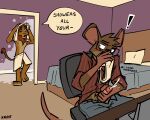 5:4 bodily_fluids caught_in_the_act clothing cum cumshot duo ejaculation felid genital_fluids knest lion male mammal masturbation mouse murid murine pantherine rodent sniffing sniffing_clothes underwear underwear_sniffing underwear_theft