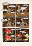 anthro avian bird chicken clothed clothing comic dialogue digital_media_(artwork) english_text galliform generation_2_pokemon giraffe giraffid hi_res male male/male mammal nintendo phasianid pokemon pokemon_(species) text typhlosion zaryuzu_73
