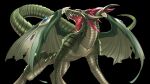  black_background claws dragon dragon_wings game_asset gem horns monster monsters_raid no_humans non-web_source official_art open_mouth red_eyes scales self-datamine sharp_teeth simple_background solo tail teeth tongue torn_wings wings 
