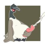 absurd_res amazon_(company) anatid anseriform anserine anthro aroused aroused_face aroused_male aroused_smile avian beak bent_legs bird bloodshot_eyes bob-jiggles bodily_fluids chuck_(kevin) cum cumshot ejaculation feathers fur genital_fluids genitals goose half-closed_eyes hand_on_ground hand_on_penis hi_res kevin_(series) kneeling long_neck looking_pleasured male male/male masturbation multicolored_body multicolored_fur narrowed_eyes open_beak open_mouth orgasm orgasm_face penis simple_background slightly_chubby slightly_chubby_anthro slightly_chubby_male smile smirk solo spiral_penis tail tail_feathers tail_feathers_tuft tongue