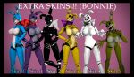  2026 3d_(artwork) absurd_res animatronic anthro big_breasts black_background black_border black_sclera bonnie_(fnaf) border breasts crossgender digital_media_(artwork) english_text eyelashes female five_nights_at_freddy's five_nights_at_freddy's_2 five_nights_at_freddy's_3 floating genitals glistening glistening_body glowing glowing_nipples green_body green_eyes group hand_on_chest hand_on_hip hi_res insane lagomorph leporid looking_at_another looking_at_viewer machine mammal mtf_crossgender neck_bow nipple_dip nipples open_mouth open_smile pink_background purple_body purple_eyelids rabbit robot robot_anthro scottgames shadow_bonnie_(fnaf) simple_background smile smiling_at_viewer source_filmmaker_(artwork) spring_bonnie_(fnaf) springtrap_(fnaf) text tongue tongue_out toy_bonnie_(fnaf) vulva white_body white_rabbit_(fnaf) wide_hips yellow_body zelyonka 