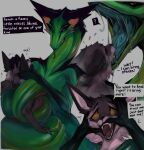 absurd_res apode bodily_fluids bound canid canine coiling dialogue draconcopode duo english_text face_in_mouth fox fur grabbing_face green_body green_scales gynomorph hi_res intersex intersex/male legless male mammal onomatopoeia pink_body pink_fur questionable_consent reptile saliva scales scalie serpentine skii_(character) snake sound_effects spaal text vore