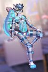 anthro hi_res joints machine male nariikhan robot robot_anthro robotic robotization sitting solo translucent translucent_body translucent_tail