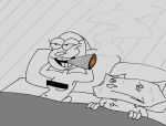 after_sex ambiguous_gender anthro bed belly breasts buckteeth canid canine censor_bar censored censored_breasts chest_tuft cigar cigar_in_mouth cigar_smoke cotton_tail digital_drawing_(artwork) digital_media_(artwork) disney eye_bags eyelashes female female/ambiguous fox fur furniture grey_arms grey_background grey_belly grey_body grey_breasts grey_ears grey_eyelids grey_eyes grey_face grey_fur grey_hands grey_navel grey_neck grey_nose grey_tail grey_teeth half-closed_eyes hands_behind_head hi_res judy_hopps lagomorph laying_on_pillow leporid lying lying_on_bed mammal narrowed_eyes navel neck_tuft nick_wilde nude object_in_mouth on_bed open_mouth open_smile pillow pointy_ears prick_ears rabbit relaxing rumcoat simple_background smile smoke smoking stress tail teeth triangle_nose tuft under_covers zootopia