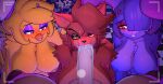 3d_(artwork) absurd_res accessory anthro anthro_pov areola avian balls beak bent_over big_breasts big_penis bird black_eyeshadow blowjob_face blush blush_lines bodily_fluids bonfie_(cryptiacurves) bonnie_(fnaf) breasts buckteeth canid canine cel_shading checkered checkered_floor chef_hat chica_(fnaf) chicken chiku_(cryptiacurves) clothing crossgender cum cum_in_mouth cum_inside cum_on_face cum_on_penis cum_string digital_media_(artwork) ear_piercing ear_ring erection eye_patch eyeshadow eyewear faceless_anthro faceless_character faceless_gynomorph faceless_intersex fazclaire's_nightclub feathers fellatio female fexa_(cryptiacurves) first_person_view five_nights_at_freddy's fox foxy_(fnaf) freckled_breasts freckles freddy_(fnaf) frenni_(cryptiacurves) fur galliform genital_fluids genitals glistening glistening_body group gynomorph gynomorph_pov hair hair_accessory hair_over_eye hairclip hat headgear headwear hi_res intersex intersex_pov lagomorph leporid long_penis looking_at_another makeup mammal mtf_crossgender mtg_crossgender mti_crossgender nipples non-mammal_breasts non-mammal_nipples oral orange_areola orange_eyes orange_nipples penetrating_pov penile penis penis_in_mouth phasianid piercing purple_areola purple_body purple_eyes purple_eyeshadow purple_fur purple_nipples rabbit recording red_body red_eyes red_eyeshadow red_fur red_hair ring_piercing scottgames sex shaded short smile smiling_at_another spread_legs spreading stinkicatz teeth toothed_beak watermark yellow_body yellow_feathers