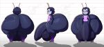 :3 alien antennae_(anatomy) backsack balls bedroom_eyes belly big_balls big_butt big_penis black_body black_hair bodily_fluids butt butt_from_the_front chart foreskin genitals grey_body grey_skin hair height_chart hi_res huge_balls huge_butt huge_hips huge_penis huge_thighs hyper hyper_balls hyper_butt hyper_genitalia hyper_hips hyper_penis hyper_thighs male model_sheet narrowed_eyes no_pupils penis pink_belly purple_body purple_eyes rear_view seductive senordraws shadow side_view small_but_hung solo sweat sweaty_butt thick_thighs wide_hips