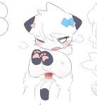 2026 absurd_res aellaellae anal_canal anus balls biped bodily_fluids breath cat_tail chibi cropped digital_drawing_(artwork) digital_media_(artwork) dipstick_ears dipstick_tail disembodied_hand domestic_cat duo ear_markings feet felid feline felis feral feral_focus flat_colors front_view fur fur_tuft genitals head_tuft hi_res hindpaw male male_feral male_focus male_on_feral mammal markings multicolored_body multicolored_ears multicolored_fur one_eye_closed paws penis plantigrade quadruped simple_background simple_eyes solo_focus spread_anus spreading tail tail_markings tapering_penis tears tuft two_tone_body two_tone_fur wavy_mouth whiskers white_background white_body white_fur