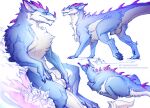 animal_genitalia back_horn backsack balls blue_body blue_fur blue_pawpads butt chest_tuft claws countershading digitigrade dragon facial_horn fangs feral finger_claws fully_sheathed fur furred_dragon furred_scalie genitals hand_on_balls hand_on_own_balls hi_res horn horned_tail ket-dawnatsunset lying male male_feral multicolored_body multicolored_fur mythological_creature mythological_scalie mythology nose_horn okifur on_front pawpads paws penis penis_tip quadruped scalie shaded sheath snout solo tail teeth text toe_claws tuft url white_balls white_body white_fur white_sheath