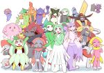  6+boys 6+girls ^_^ accelgor adjusting_headset alternate_color animal_ears animal_feet animal_hands arm_around_neck arm_at_side arm_up arms_up bags_under_eyes bald banette beard bisharp black_eyes black_fur blank_eyes blissey blue_eyes blue_hair blush body_fur breasts bright_pupils cacturne claws clenched_hand clenched_teeth closed_eyes closed_mouth colored_skin colored_tips commentary_request constricted_pupils couple covered_mouth crown facial_hair facing_viewer fang flat_chest floating forehead_jewel full_beard full_body furry furry_female gallade gardevoir gem green_fur green_hair green_hat green_skin grey_fur grin half-closed_eyes hand_on_another's_shoulder hand_on_own_thigh hand_up happy hat headset highres holding_hands interlocked_fingers kingambit lilligant long_hair looking_at_viewer mature_female medium_breasts meloetta meowscarada mienshao mismagius mohawk monster_boy monster_girl multicolored_hair multicolored_skin multiple_boys multiple_girls multiple_tails mustache open_mouth orange_eyes orange_skin outline outstretched_arms own_hands_together pink_fur plant_boy plant_girl pokemon pokemon_(creature) purple_eyes purple_fur purple_skin red_eyes red_hair sableye sawk scrafty shelmet shiny_pokemon short_hair sidelocks simple_background skirt smile snout sougetsu_(yosinoya35) standing tail teeth thick_eyebrows thumbs_up tilted_headwear tongue tongue_out two-tone_fur two-tone_hair two-tone_skin v v-shaped_eyebrows v_arms very_long_hair w weavile white_background white_eyes white_fur white_outline white_pupils white_skin white_skirt wide-eyed wolf_ears wolf_girl yellow_crown yellow_eyes yellow_gem zoroark 