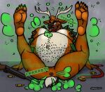 2024 5_toes anthro antlers arm_support backward_arm_support bambo barefoot belly belly_hair big_belly big_muscles big_pecs black_eyebrows black_fingernails black_nails black_nose black_toe_claws body_hair bottomless brown_anus brown_body brown_fur brown_nose bullet burp_cloud burp_fetish burping burping_at_viewer butt butt_from_the_front claws clothed clothing colored colored_nails deer deer_avenger digit_ring digital_drawing_(artwork) digital_media_(artwork) ears_outwards english_text erect_nipples eyebrows fart fart_cloud fart_fetish farting_at_viewer feet feet_up fingernails foot_fetish foot_focus fur gas gas_cloud glance green_burp_cloud green_fart_cloud green_gas green_gas_cloud green_text grin grinning_at_viewer gun head_tuft horn huge_belly humanoid_feet humanoid_hands humanoid_heel inside jewelry kerchief legs_up looking_aside looking_aside_at_viewer looking_at_viewer male mammal moobs mostly_nude mostly_nude_anthro mostly_nude_male multicolored_body multicolored_fur muscular nails navel nipples obese obese_anthro obese_male open_clothing open_mouth open_topwear open_vest outie_navel overweight overweight_anthro overweight_male pawpads pecs pinup pivoted_ears plantigrade pose presenting presenting_hindquarters ranged_weapon red_kerchief ring sayrantesis scut_tail shaded short_tail signature sitting smile smiling_at_viewer smirk smirking_at_viewer soles solo sound_effects spread_butt spreading stink_fumes stretching tail teasing teasing_viewer teasing_with_butt teasing_with_feet text toe_claws toe_ring toes topless topless_anthro topless_male topwear topwear_only torn_clothing torn_vest tuft two_tone_body two_tone_fur two_tone_tail vest vest_only weapon white_body white_fur