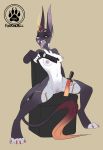  2020 5_fingers anthro black_sclera canid canine canis digital_media_(artwork) female fingers furkinghell gun hi_res holding_gun holding_object holding_weapon jackal mammal open_mouth ranged_weapon smile solo teeth toes tongue weapon 