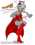  anthro cjshadorunner dialogue group mammal mouse murid murine rodent superhero_costume tiffany_carrell 